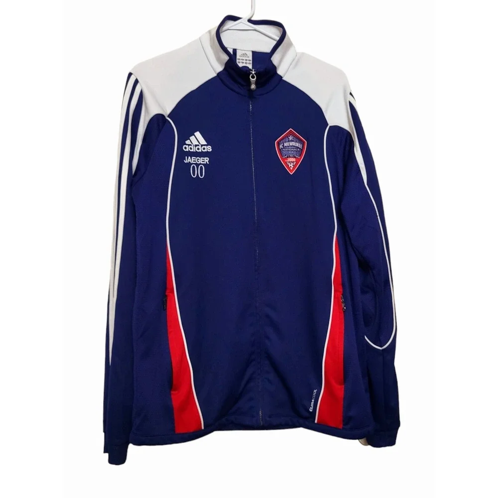 Men's Adidas FC Milwaukee Nationals 2000 Track Jacket Jaeger Soccer INPRO Size L